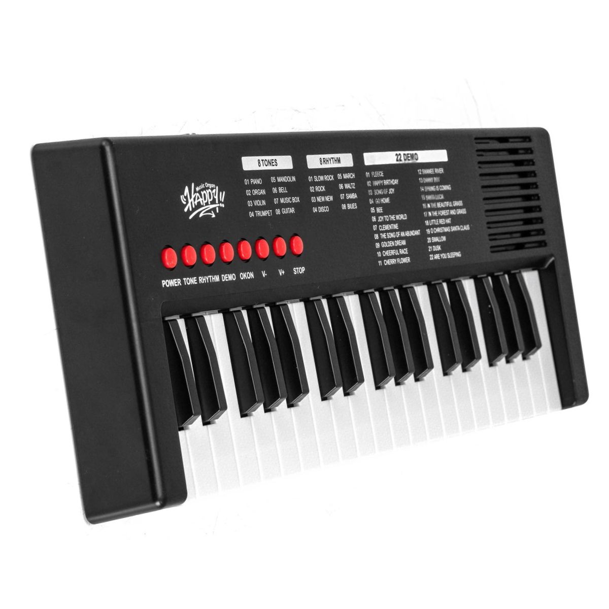 Costway Kids Piano Keyboard with 8 Rhythms 8 Tones 22 Demos for Boys and Girls - Black