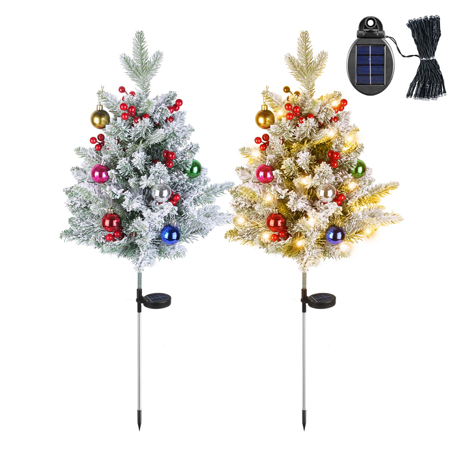 UntilGone – Lighted Christmas Trees (Set of 2) – 2pcs Lighted Christmas Trees SOLAR