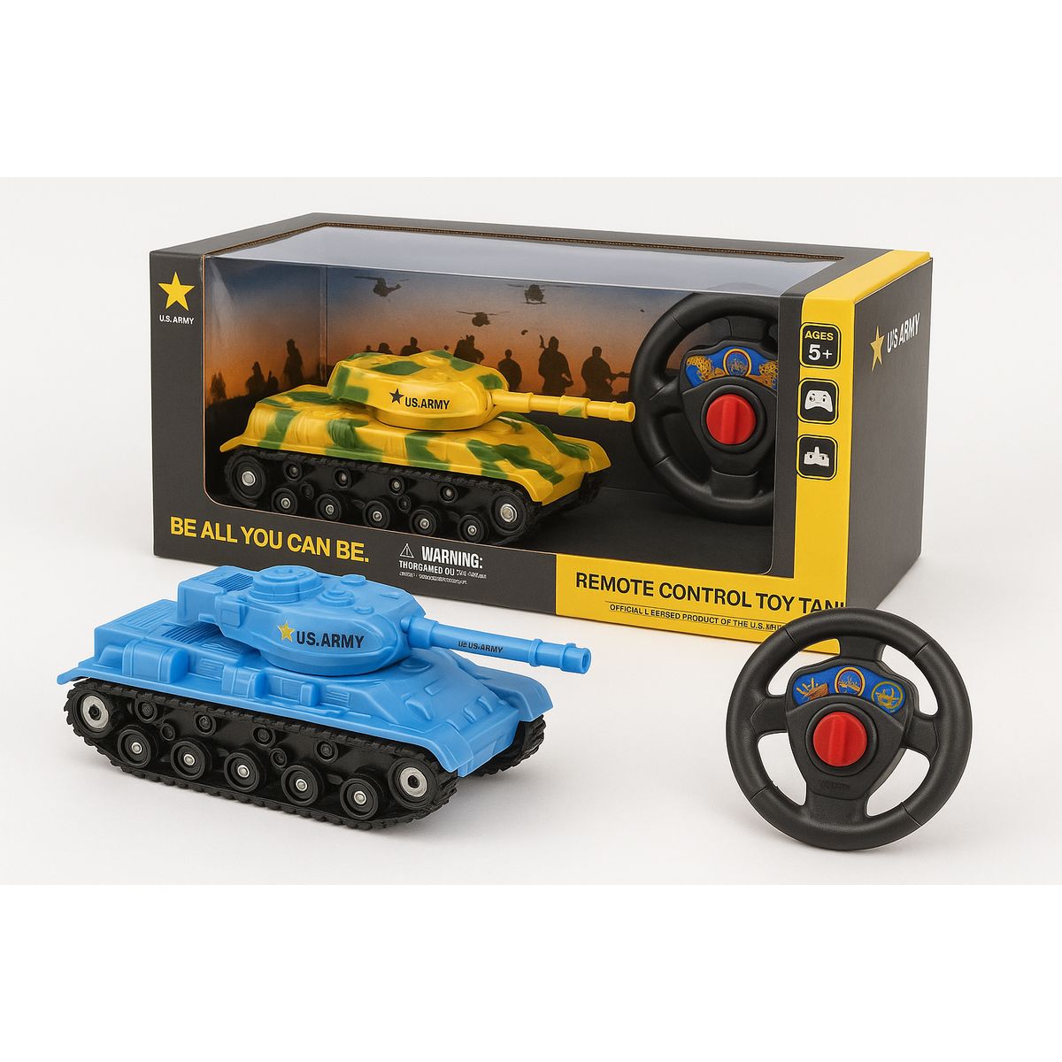 U.S. Army Remote Control Toy Tank - Light Blue