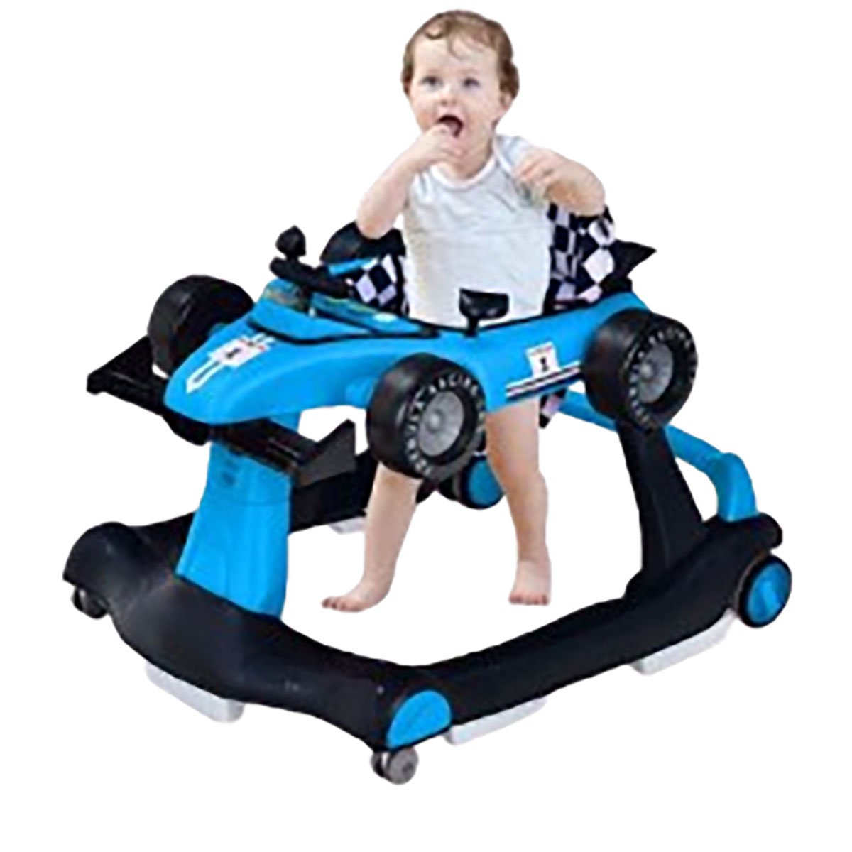 Photos - Other Toys Costway 4-in-1 Foldable Activity Car Baby Walker with Adjustable Height & Speed - Baby Walker -White BC10021WH