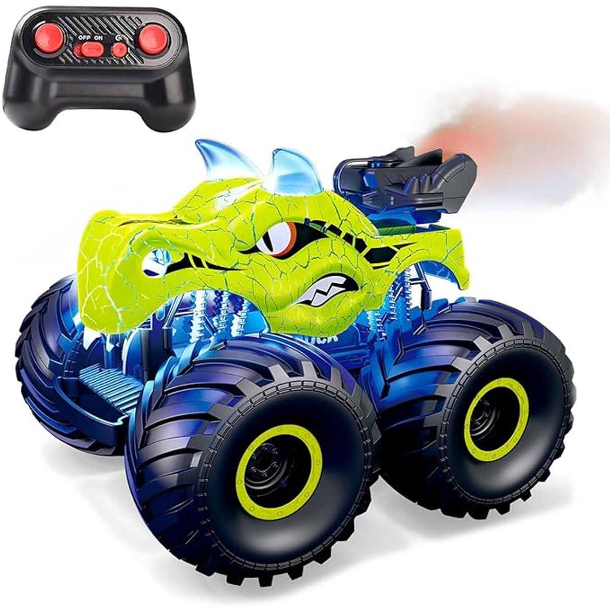Dinosaur RC Car Remote Control Truck - Green