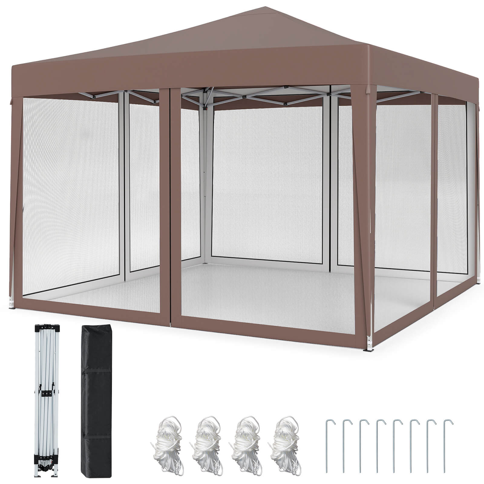 10' x 10' Pop-up Canopy - Canopy-Brown