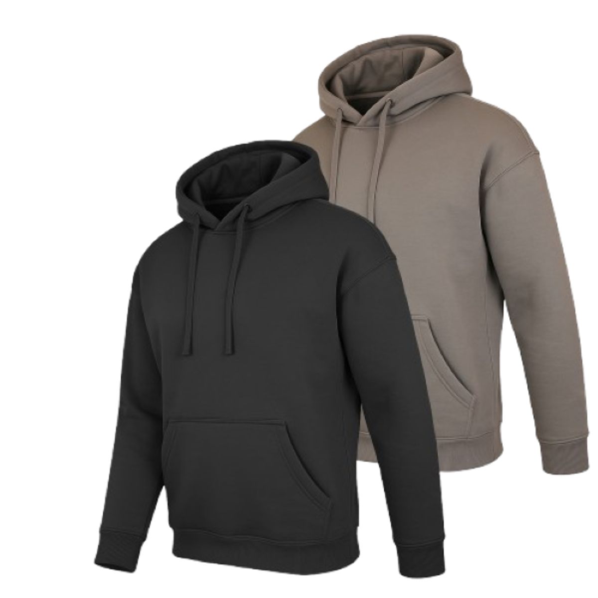 Men's Super Heavyweight Fleece-Lined Hoodie (1- or 2-Pack) - MPO-350-BK-BN / XL-image-SKU18187724