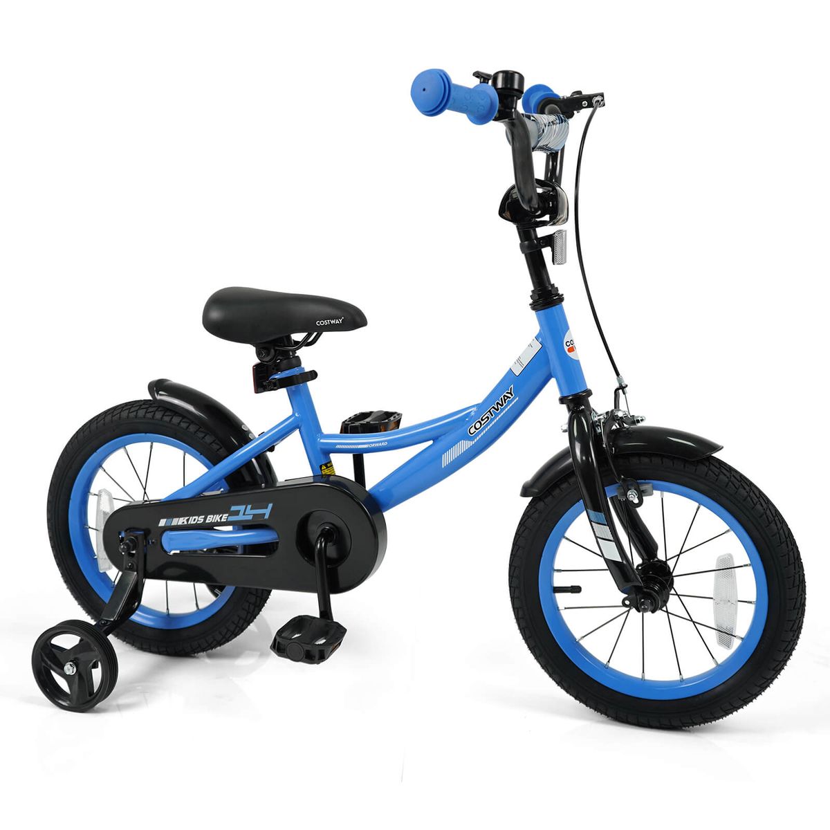 Photos - Bike Costway Kids  with Adjustable Seat  - Navy-16 Inch HCST10293 (12", 14", 16", and 18")