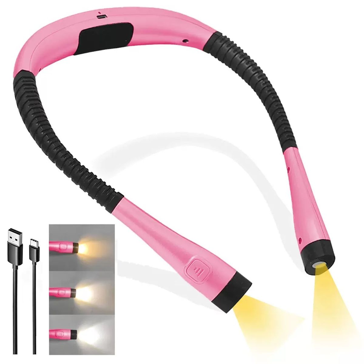 Glocusent Rechargeable Book Light - Pink