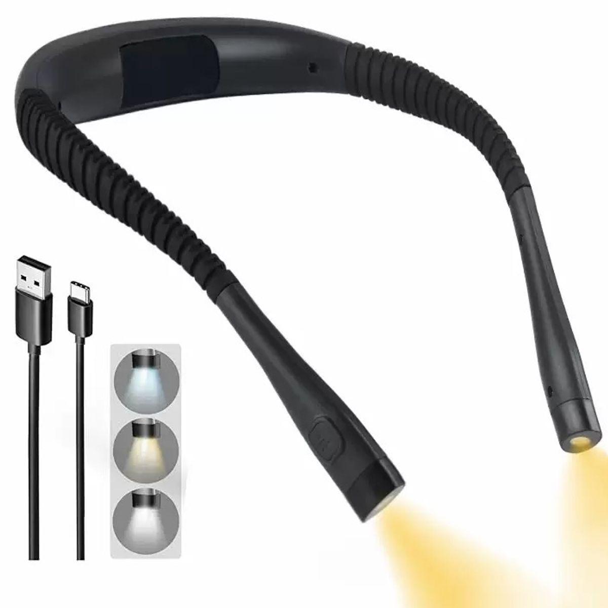 Glocusent Rechargeable Book Light - Black