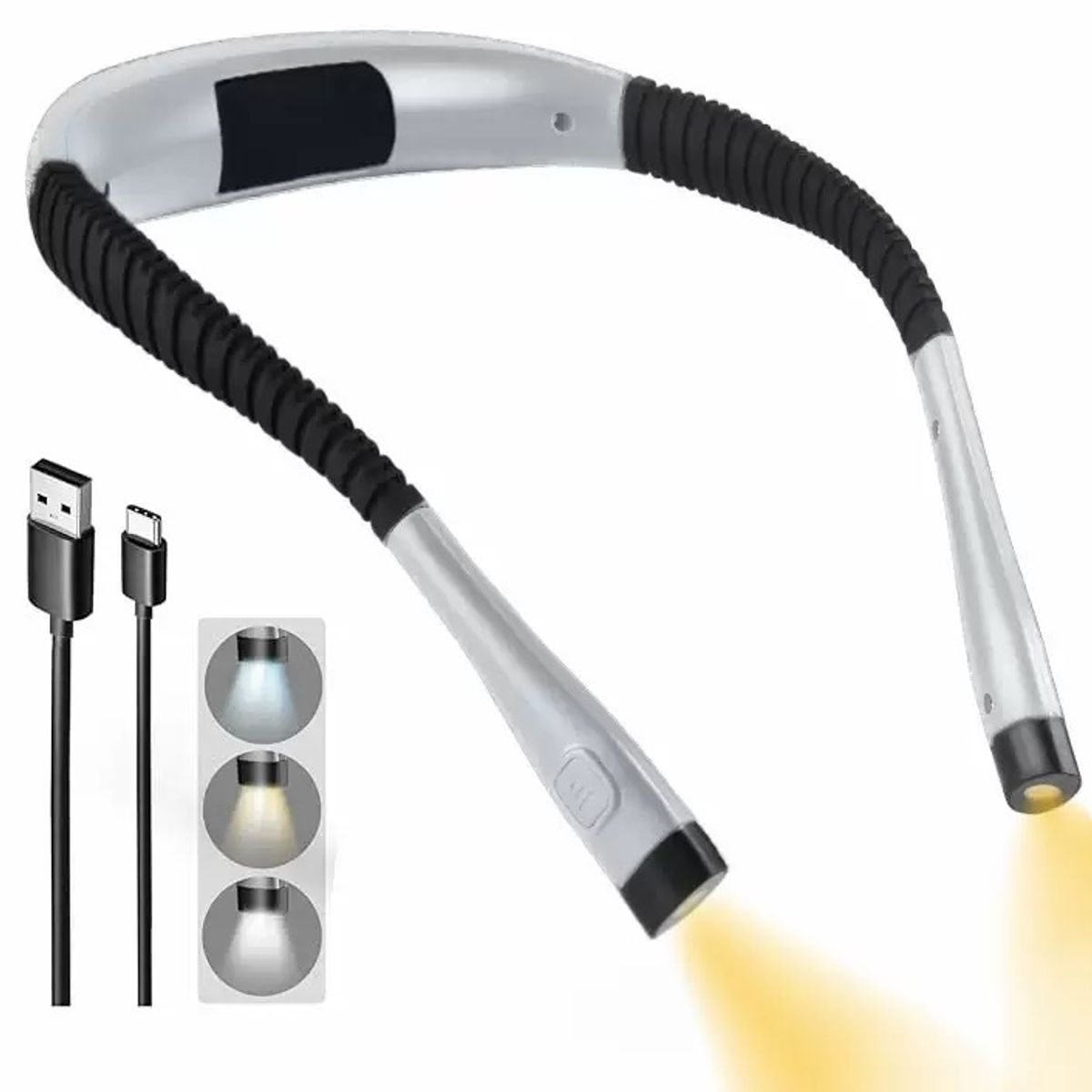 Glocusent Rechargeable Book Light - Grey