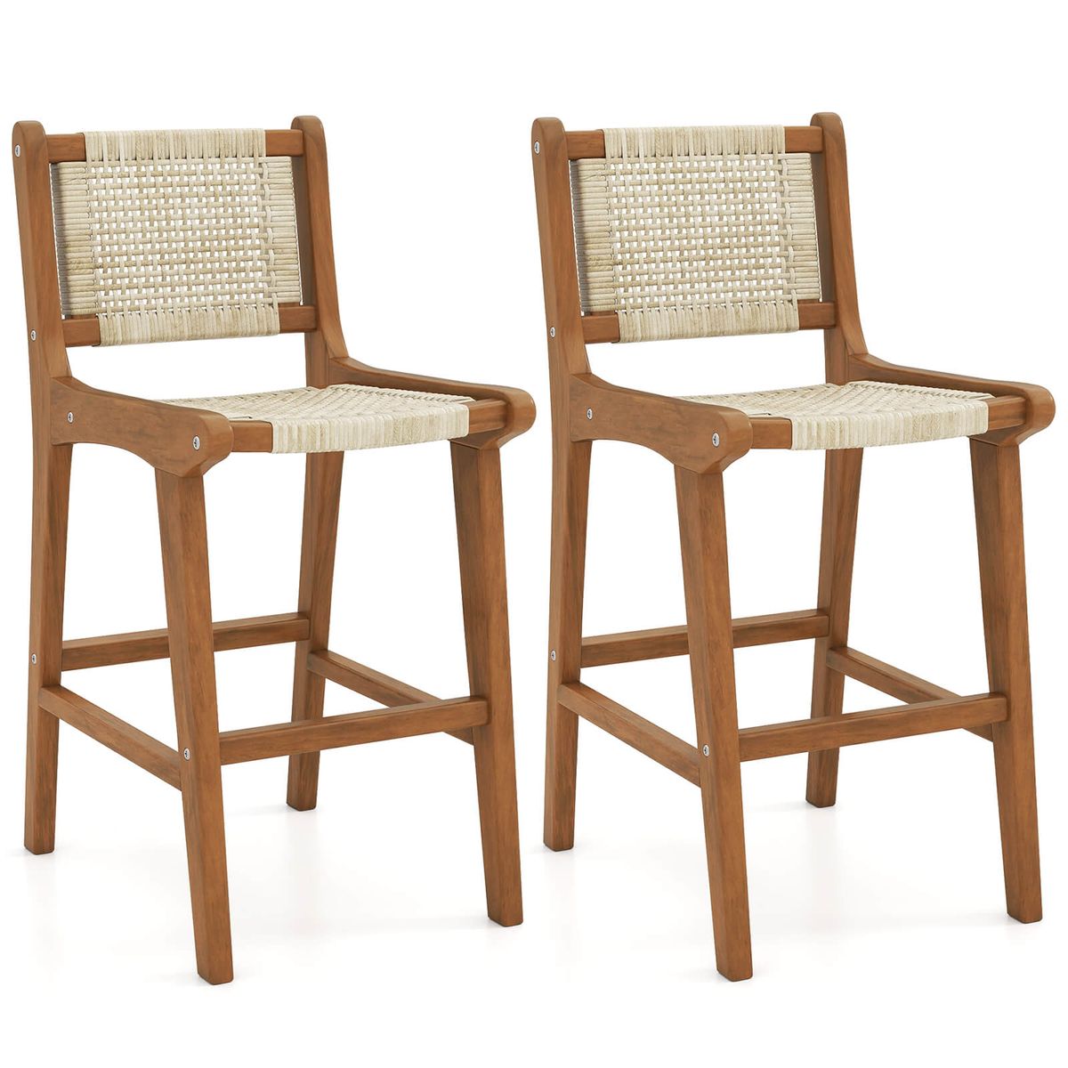Outdoor Counter Height Bar Stool (1, 2, or 4-Pack) - 2 PCS