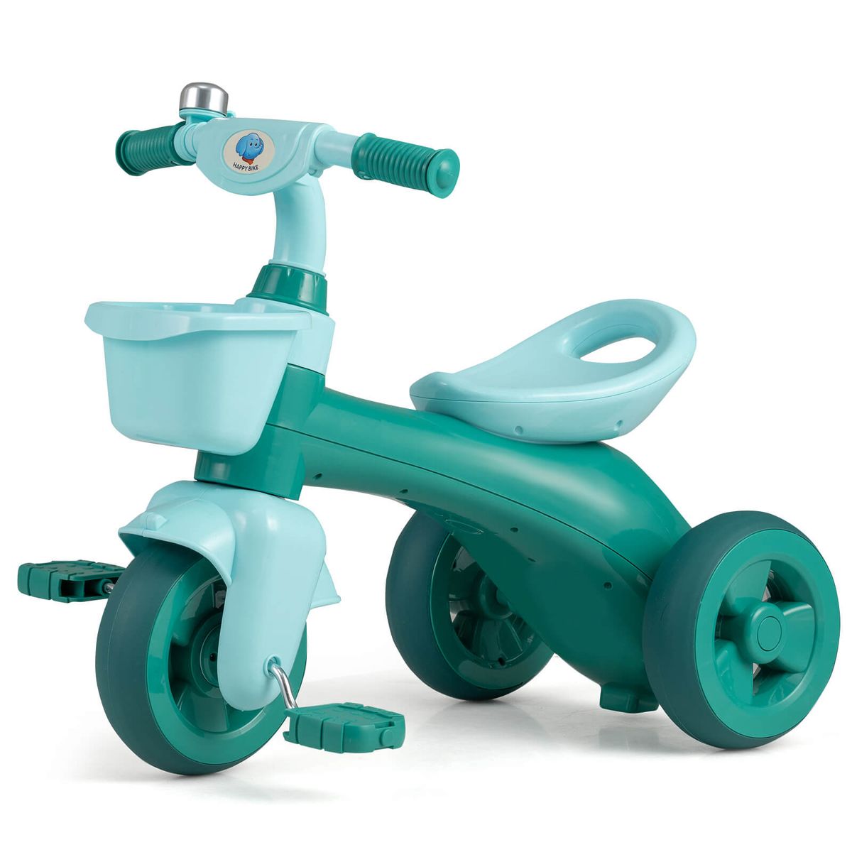 Kids' Tricycle with Front & Rear Storage - Green