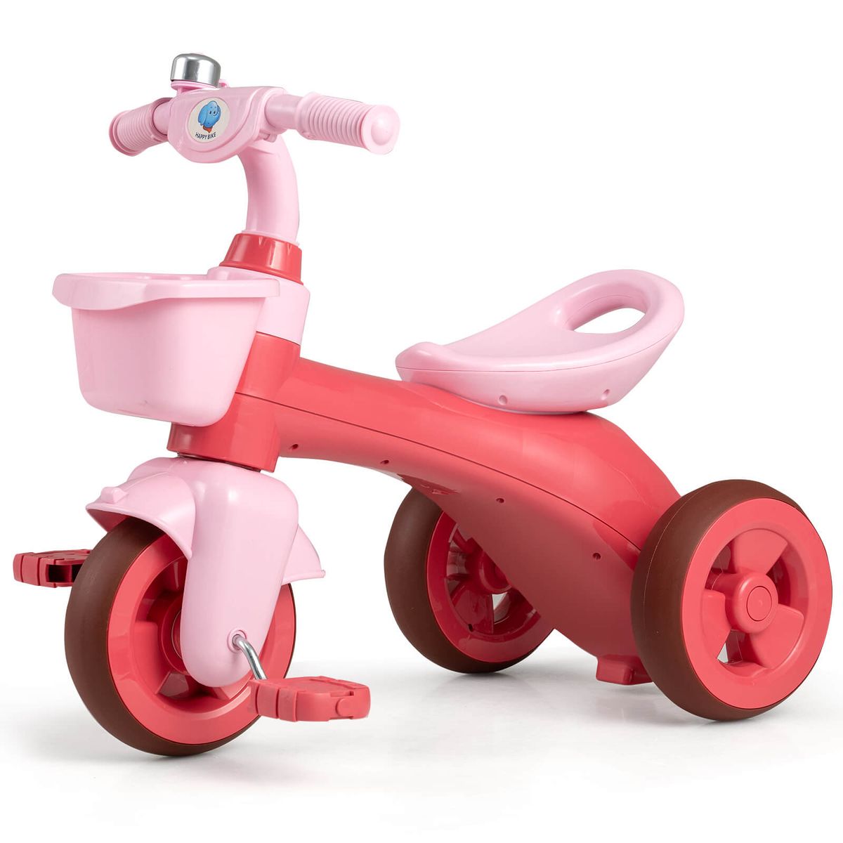Kids' Tricycle with Front & Rear Storage - Pink
