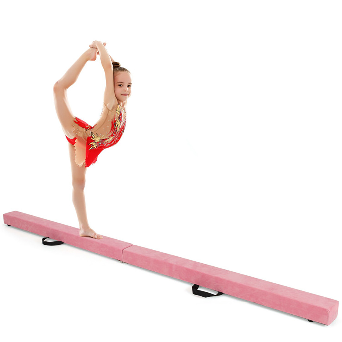 7foot Folding Gymnastic Beam  Pink