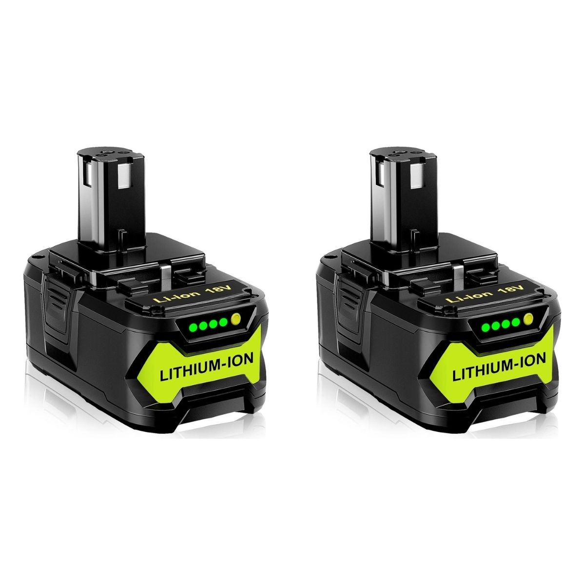 High Capacity 18V 6.0 Ah Battery for Ryobi ONE+ System - 2Pack