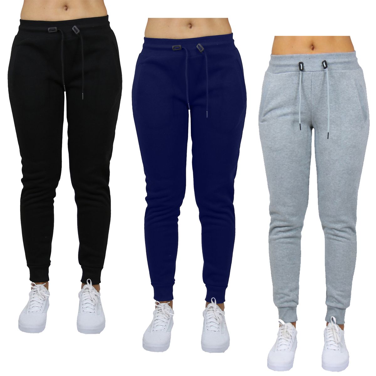 Women's Fleece Jogger Sweatpants (3-Pack) - W3FP-1500-BNH / M