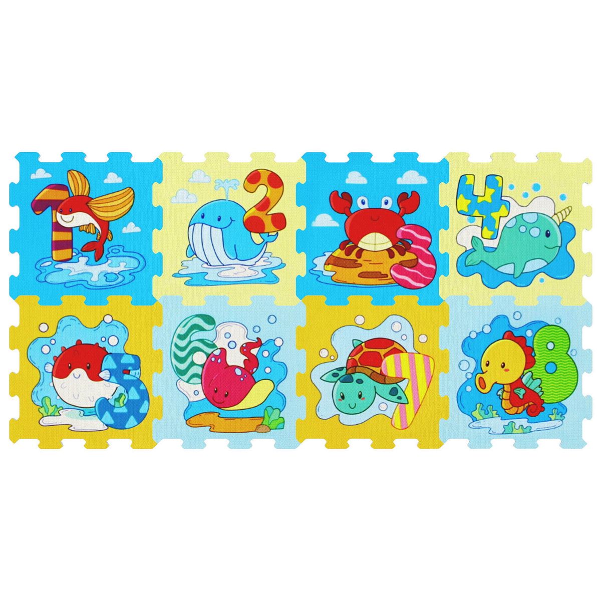 Kids' Foam Puzzle Play Mat (8-Pieces) - Mat-water