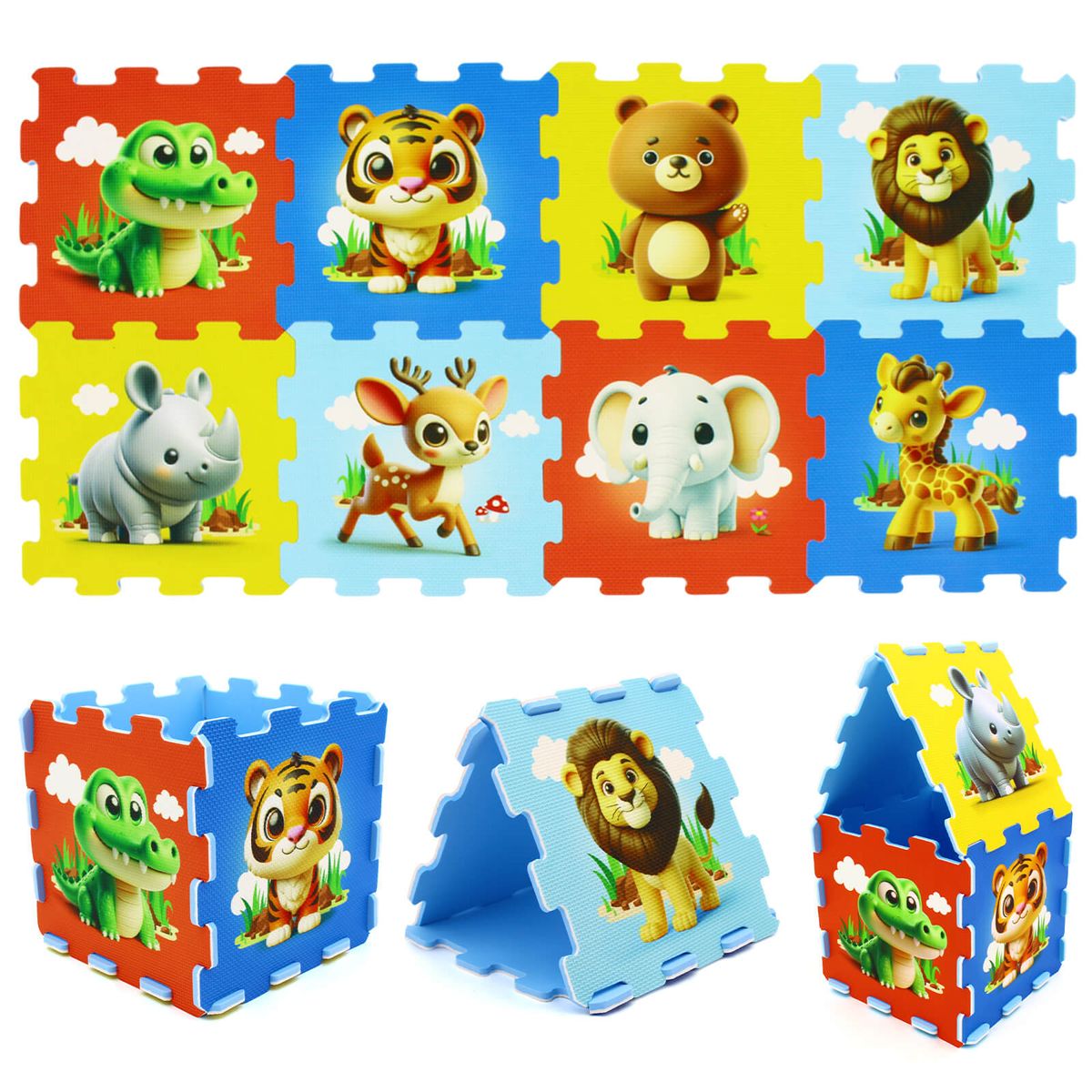 Kids' Foam Puzzle Play Mat (8-Pieces) - Mat-land