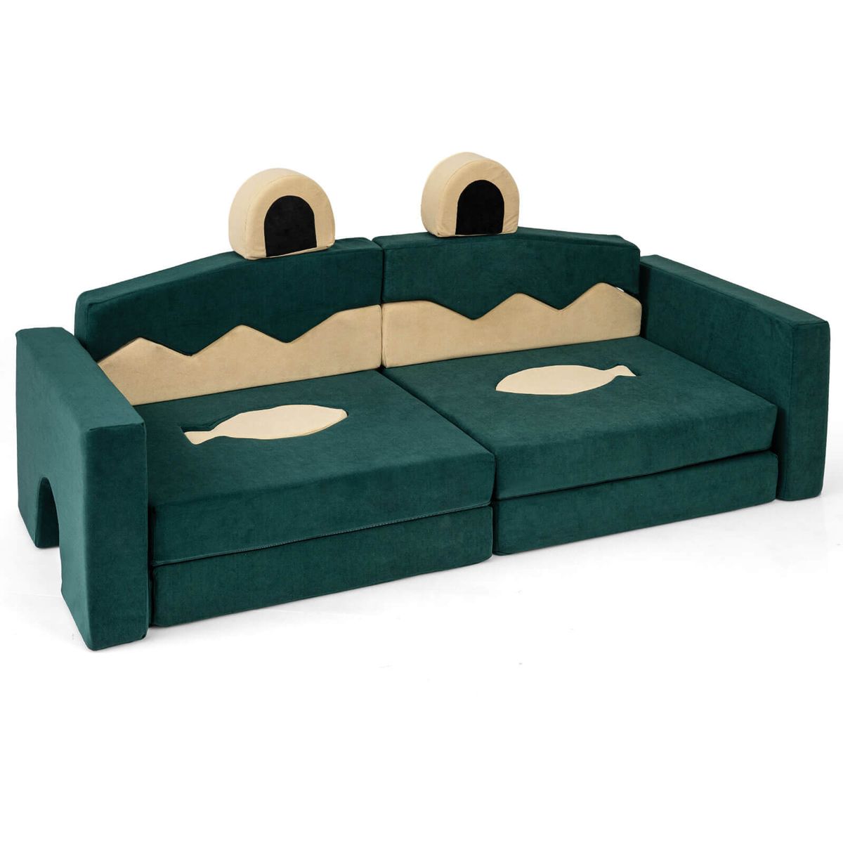 Kids' Modular Play Couch (12 Pieces) - Crocodile