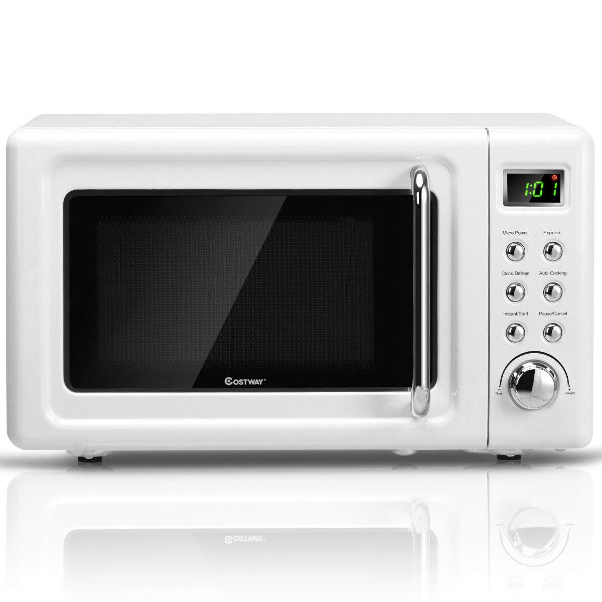 Retro Countertop Microwave Oven - Microwave Oven-White