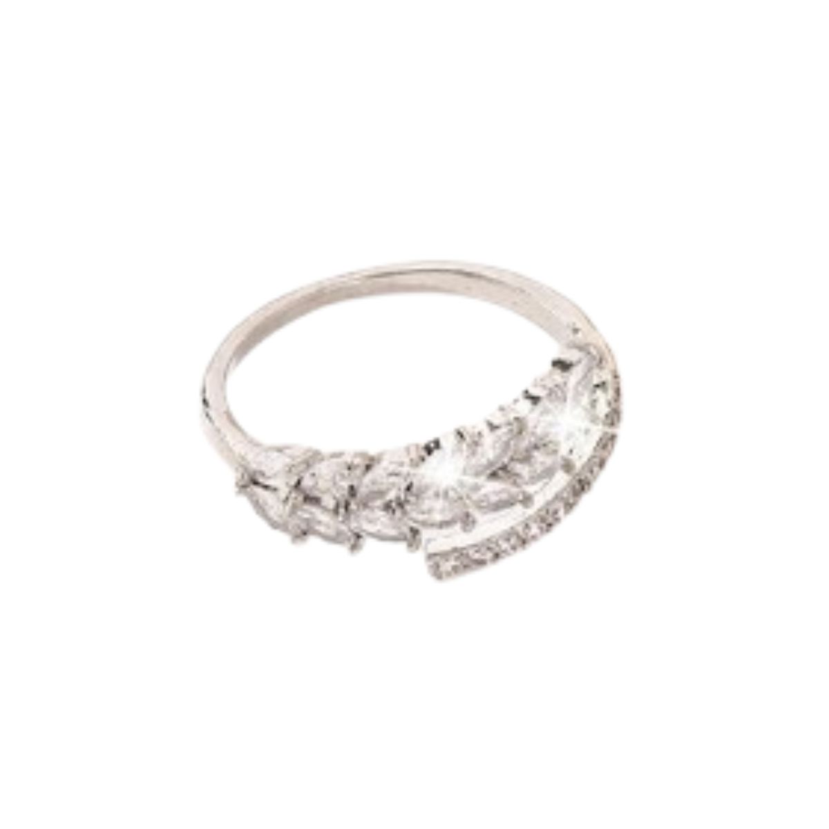 Women’s Adjustable Wheat-Design Ring  - Silver