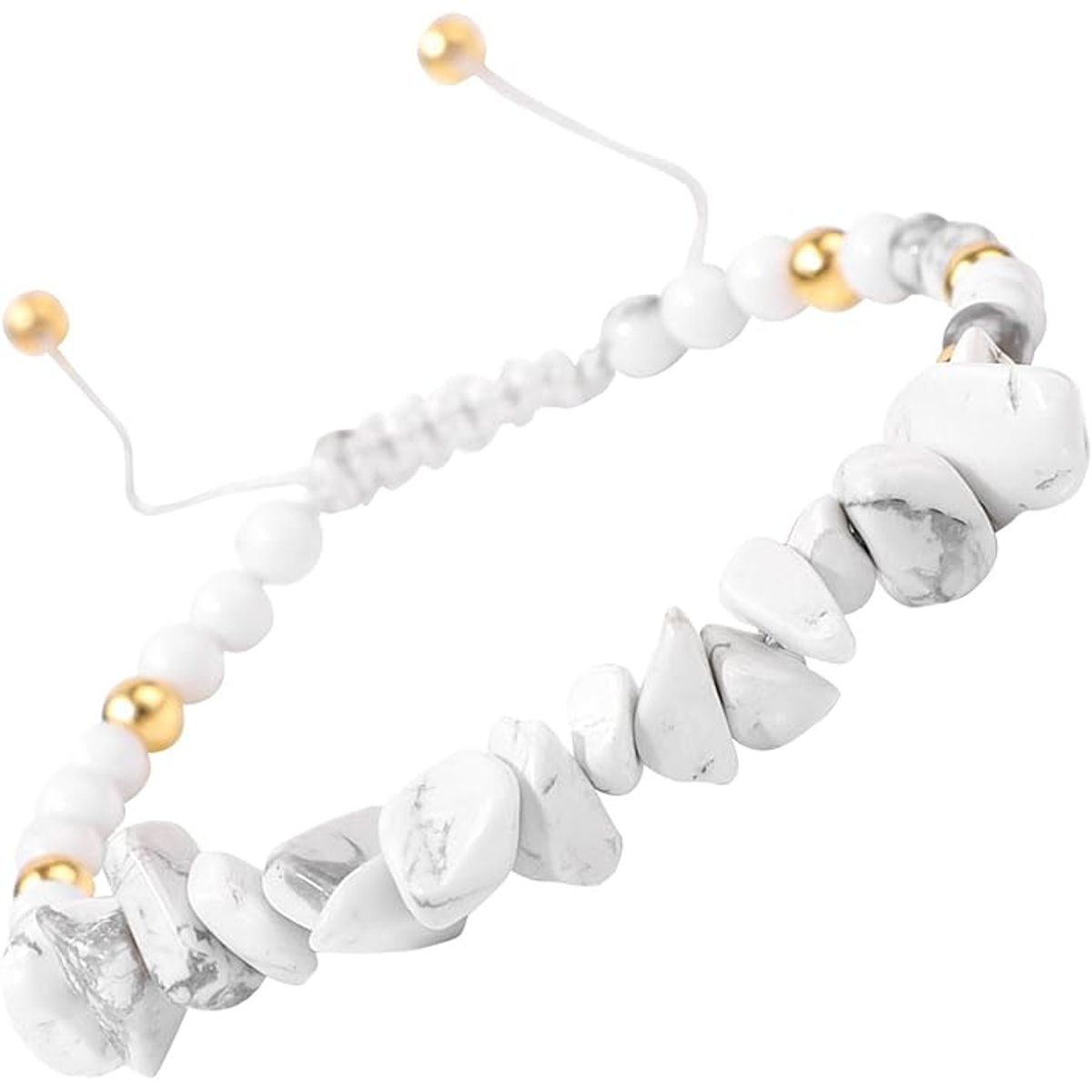 Healing Crystal Bracelet with Natural Stones - White Turquoise