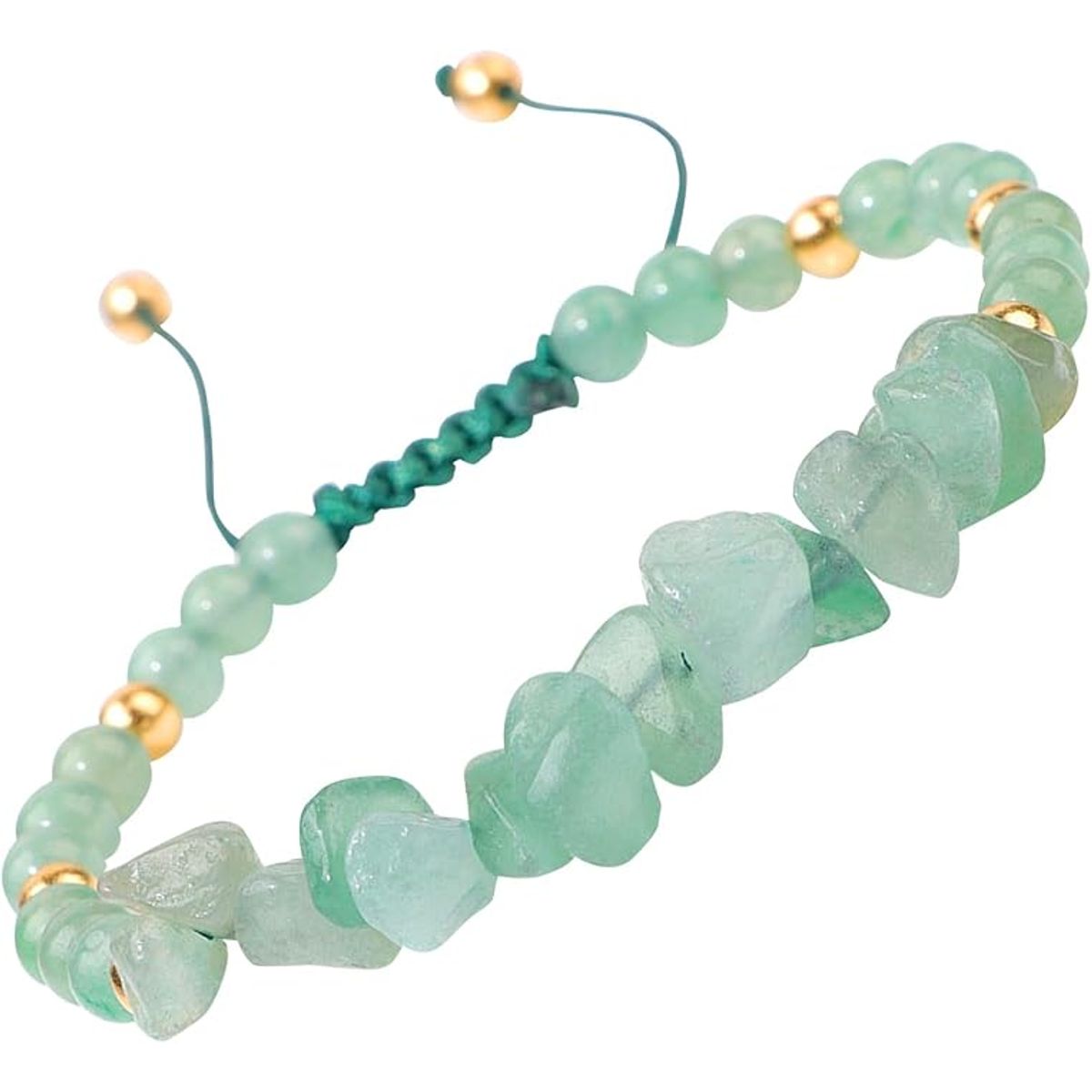 Healing Crystal Bracelet with Natural Stones - Green Jade