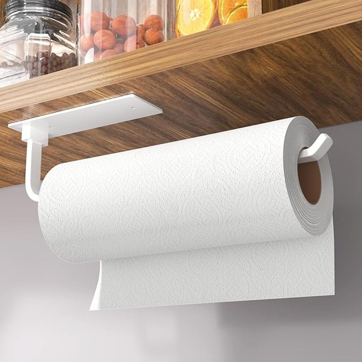 Under-Cabinet Paper Towel Holder - White