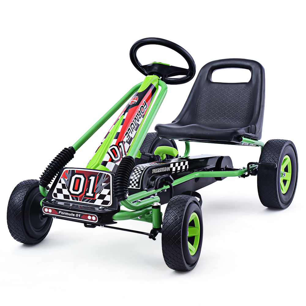 4-Wheel Kids' Ride-On Pedal Powered Vehicle - Green