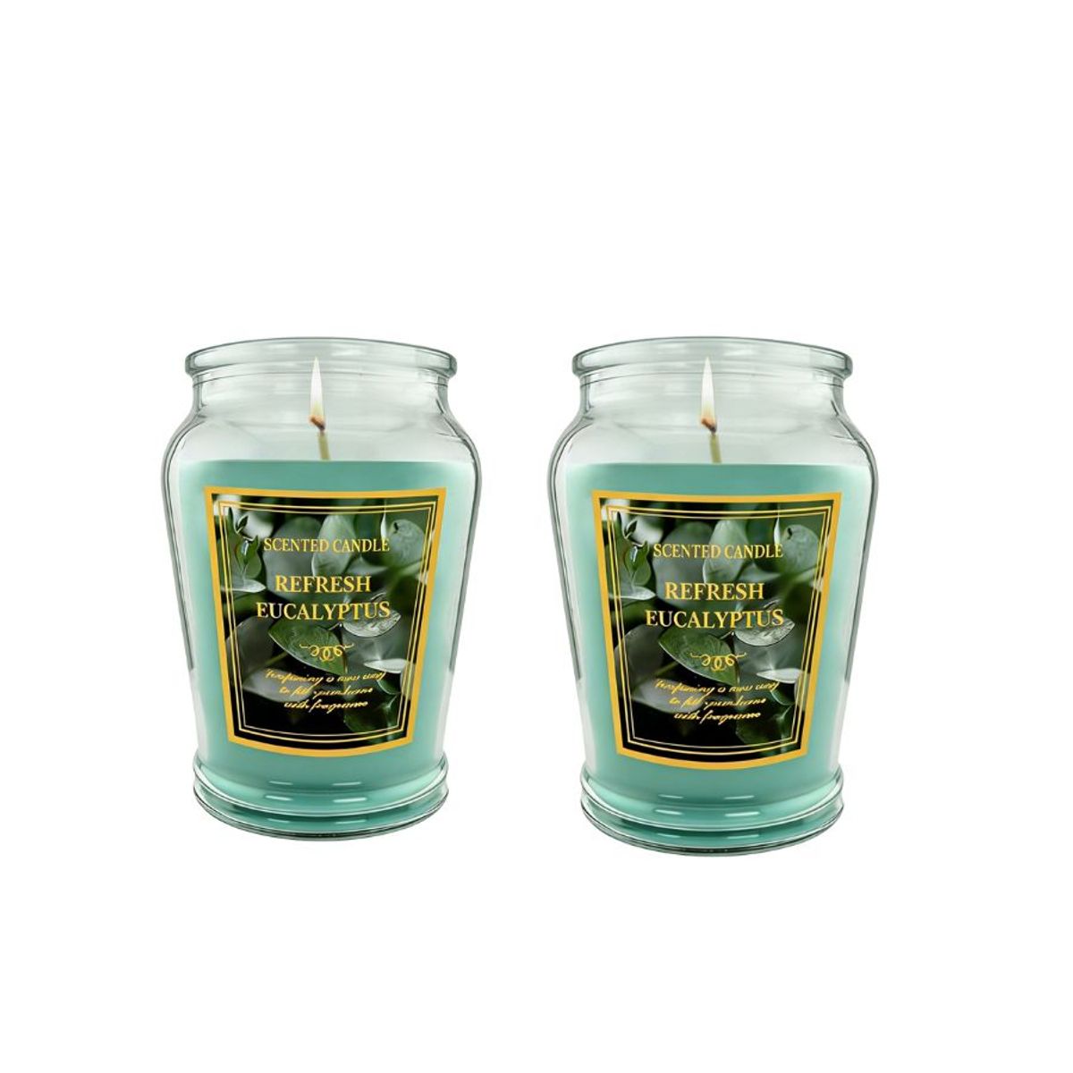 12oz Scented Candle in Glass Jar - Refresh Eucalyptus / 2-Pack-image-SKU18857708