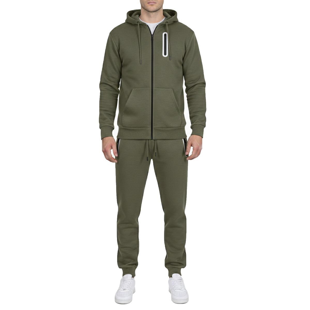 Men&rsquo;s Fleece-Lined Full-Zip Hoodie & Jogger Set - VMFP-ZP - VMFHZP-01-OL - M