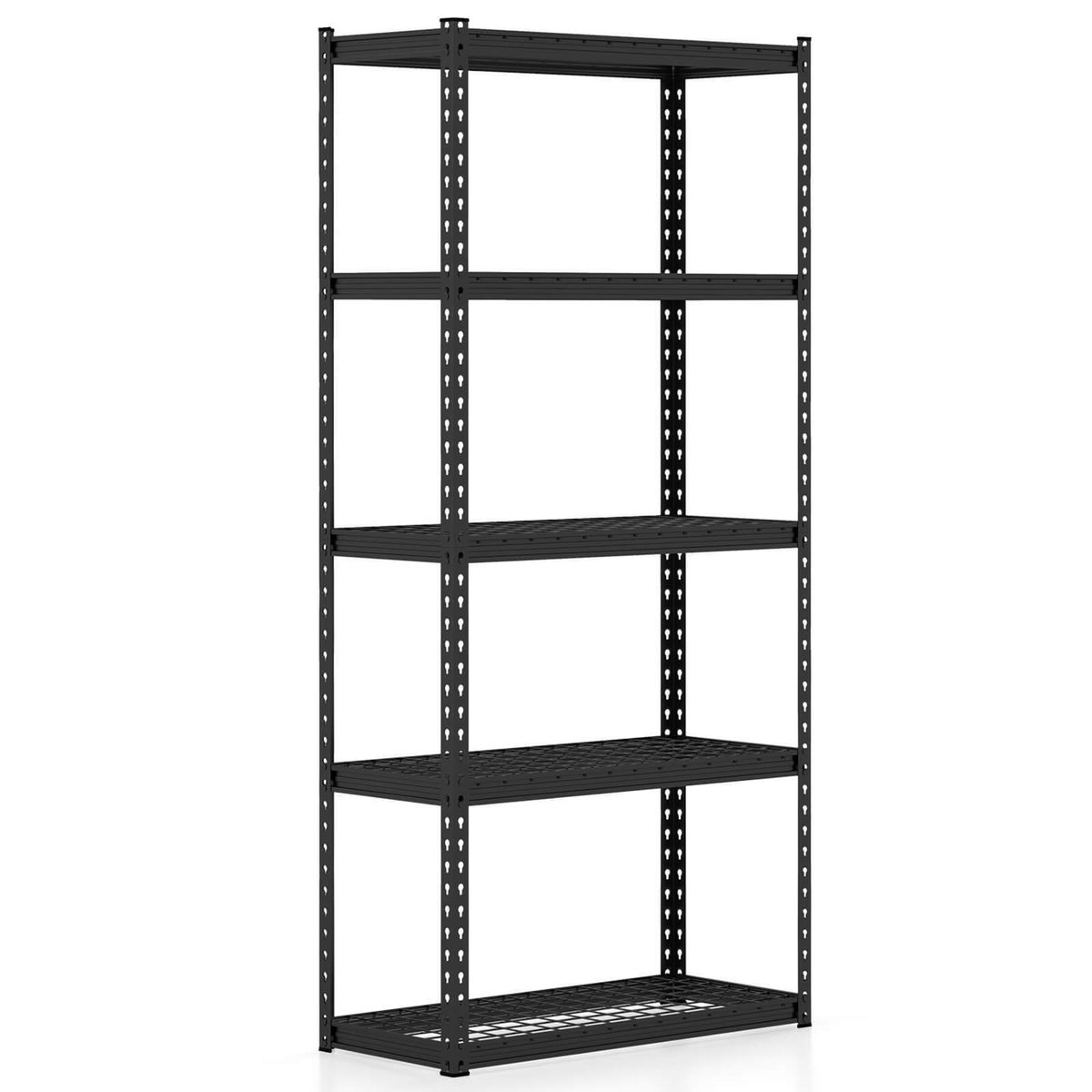 4- or 5-Tier Utility Rack (1- to 4-Pack) - 5-Tier 72" Black-1PCS