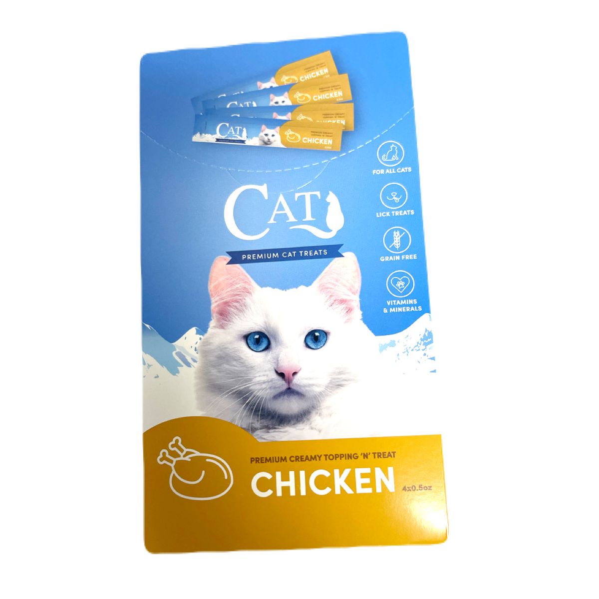 Scoochie Pet Creamy SqueezeUp Cat Treats 4 16 32 or 96 Count  Chicken Lickable Cat Treats 96 CT