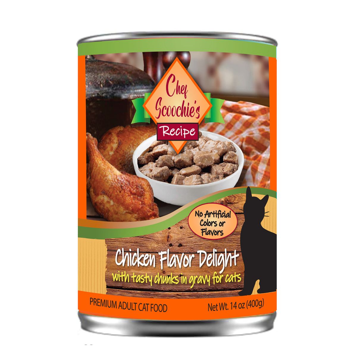 Scoochie Pet Wet Dog  Cat Food 12 Cans  Real Chk Chunks in Savory Gravy Cat Food
