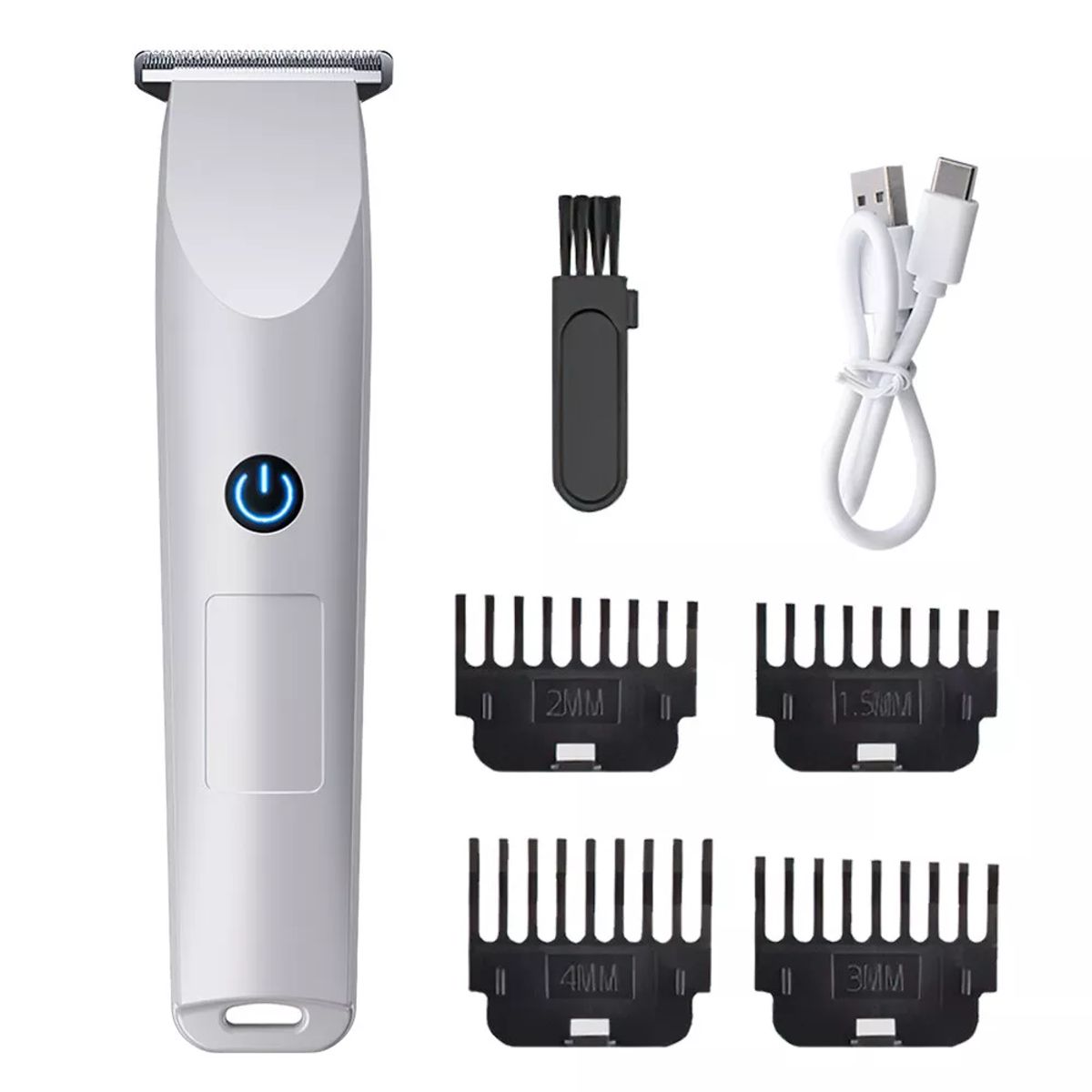 Men Pro Electric Hair Clippers Beard Trimmer - White