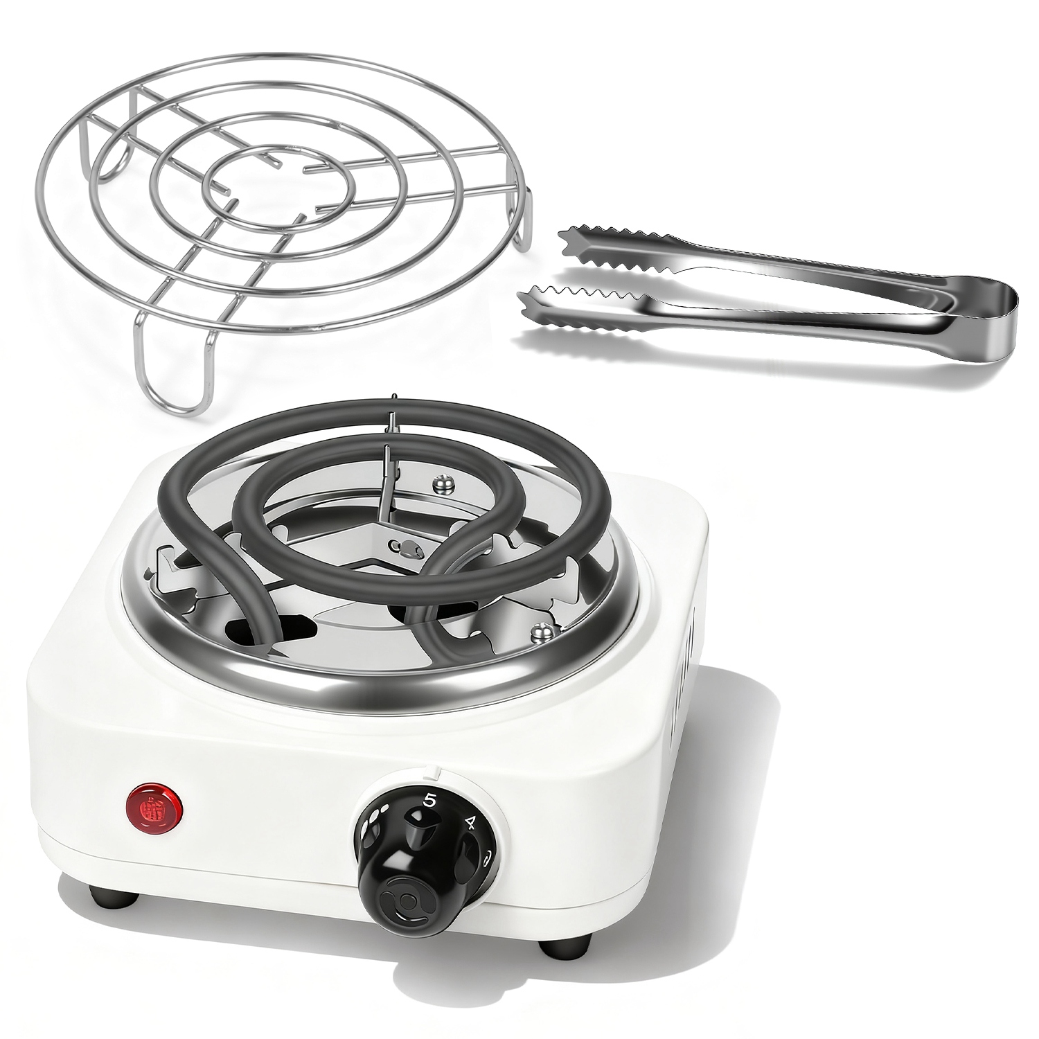 Electric Stove Charcoal Burner - White