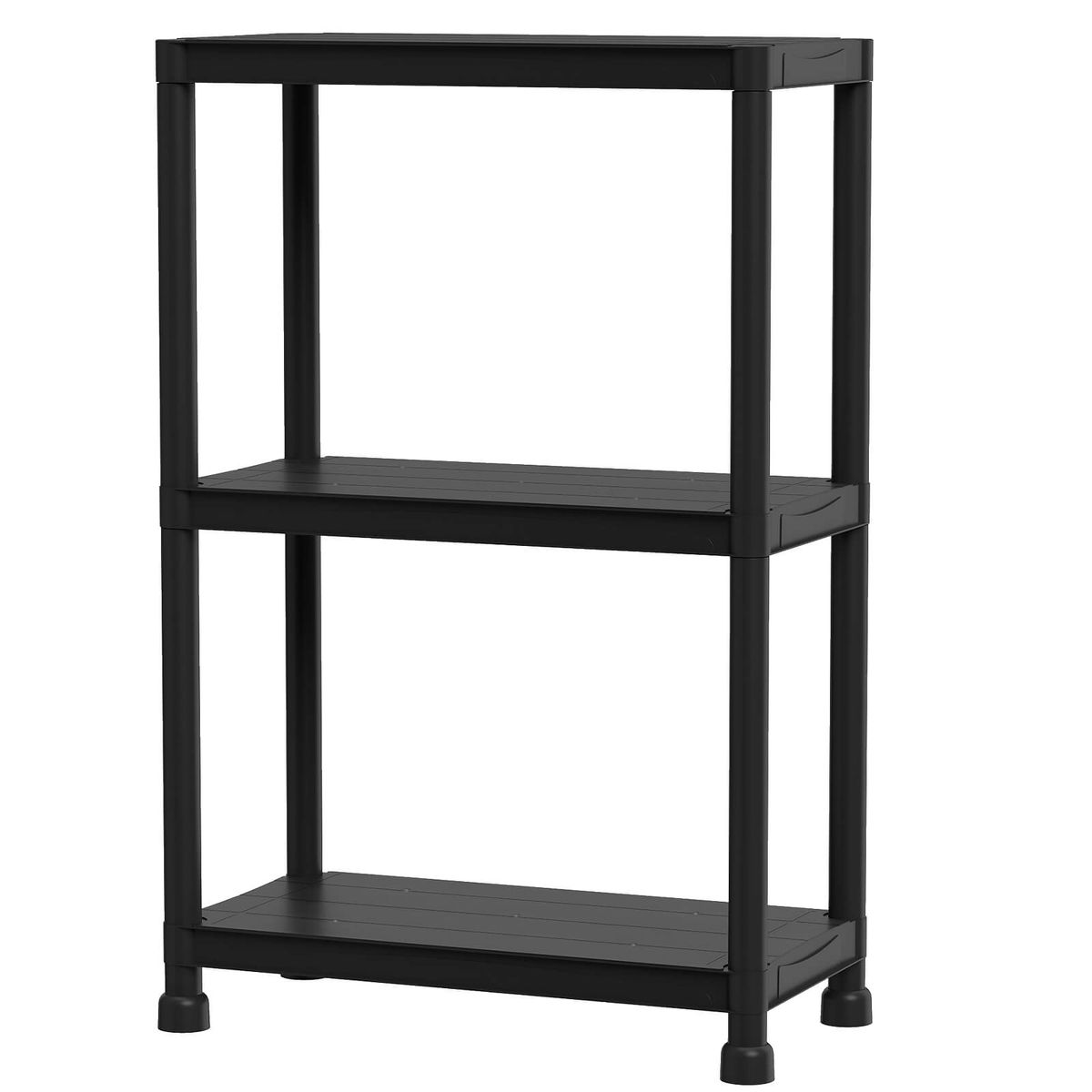 Heavy-Duty Plastic Storage Shelves (1 or 2 Pack) - 3-Tier-1