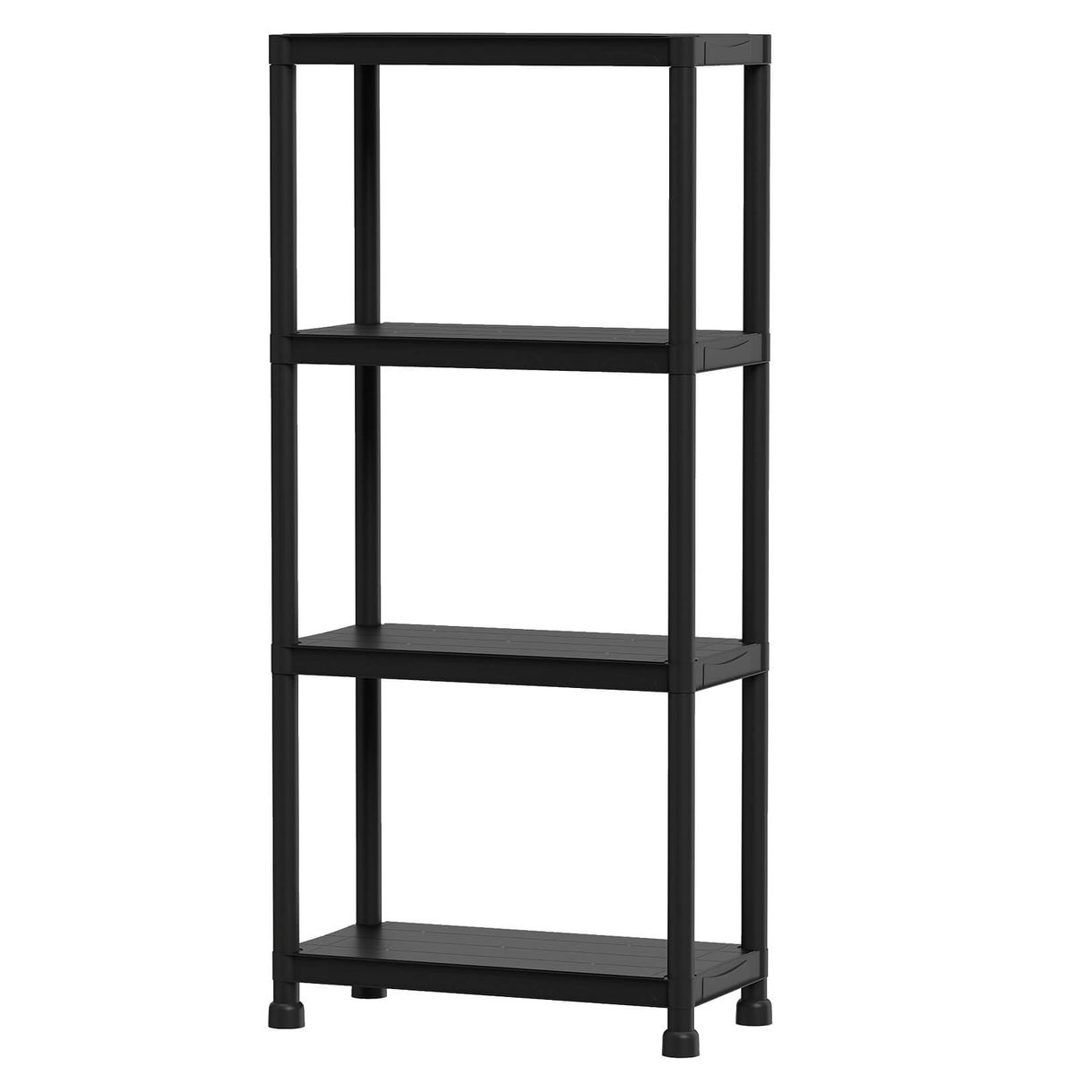 Heavy-Duty Plastic Storage Shelves (1 or 2 Pack) - 4-Tier-1