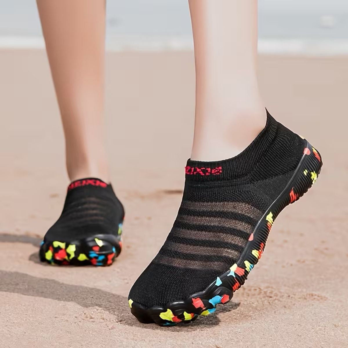 Quick-Drying Barefoot Wading Shoes - Black-10