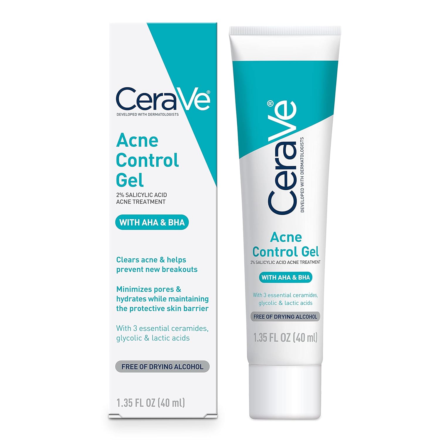 CeraVe Facial Skin Treatment Bundle 2Pack   2 pack CeraVe Acne Control Gel