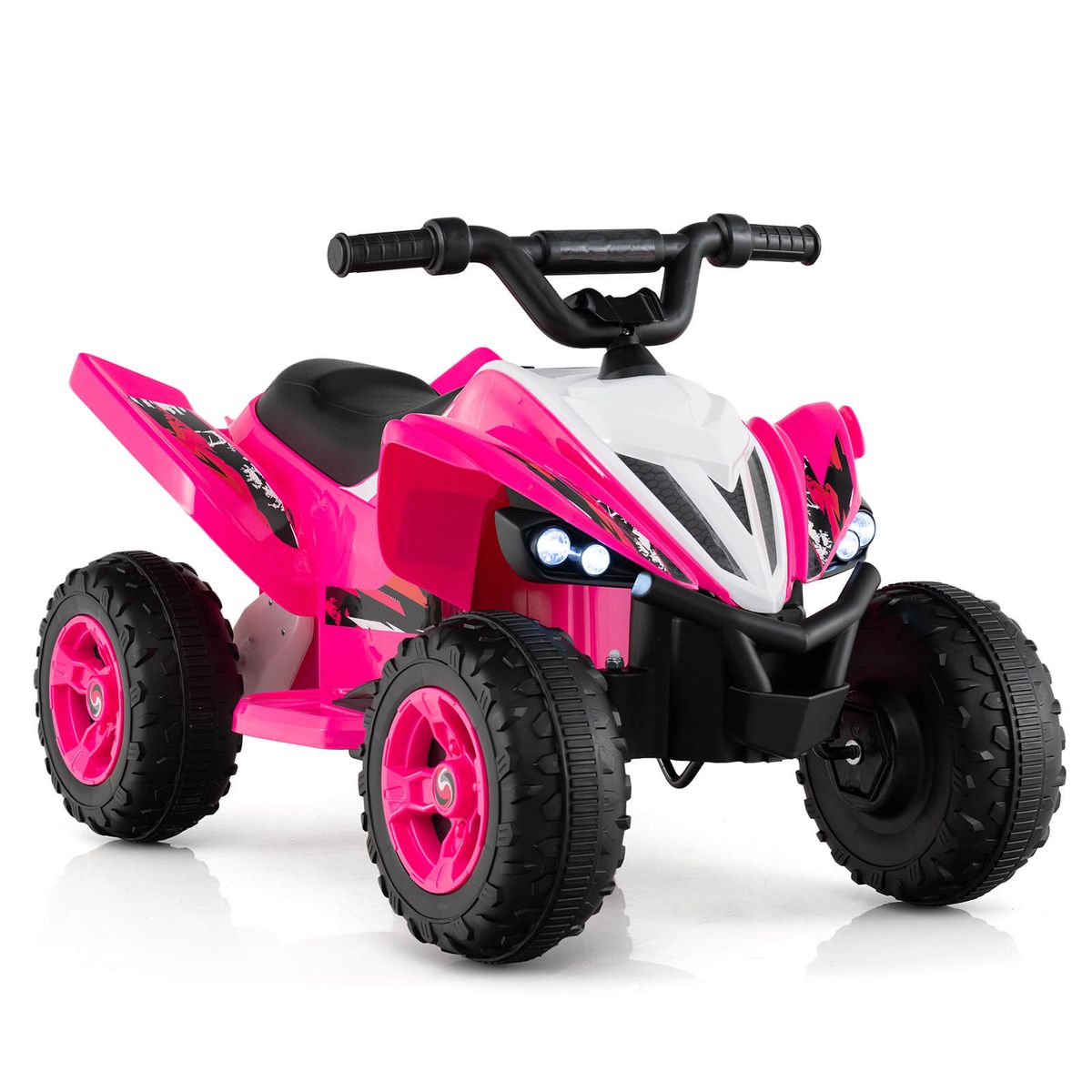 12V Quad 4 Wheeler RideOn Toy with Wireless Connection and USB Port  Pink