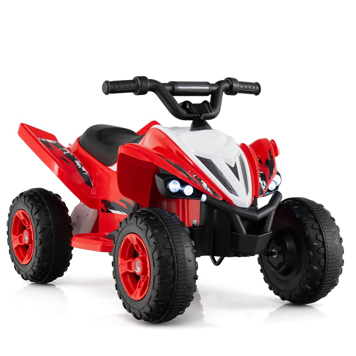 12V Quad 4 Wheeler RideOn Toy with Wireless Connection and USB Port  Red