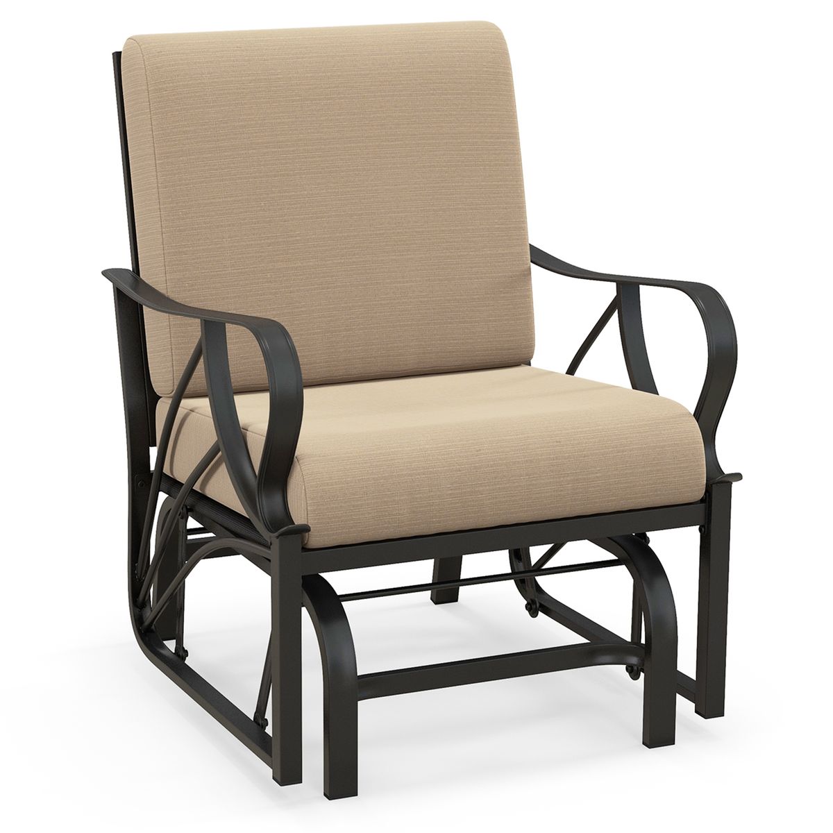 Smooth Gliding Patio Rocking Chair (1- or 2-Pack) - 1PCS