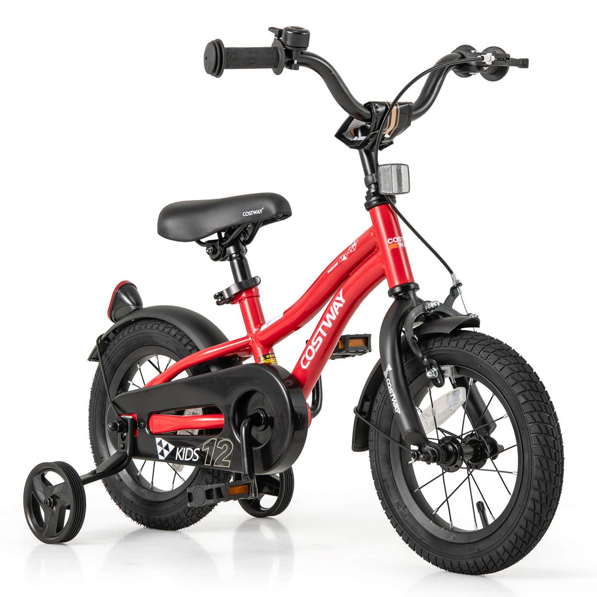 Kids Bike with Adjustable Handlebar and Removable Training Wheels  16Kids BikeRed