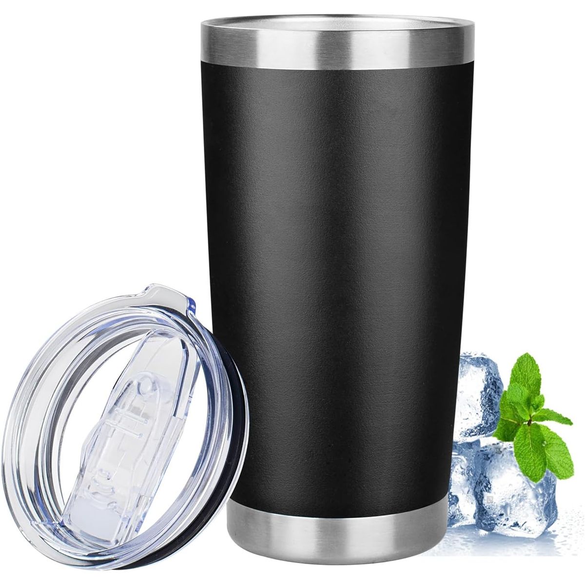 Stainless Steel Travel Coffee Tumbler  Black