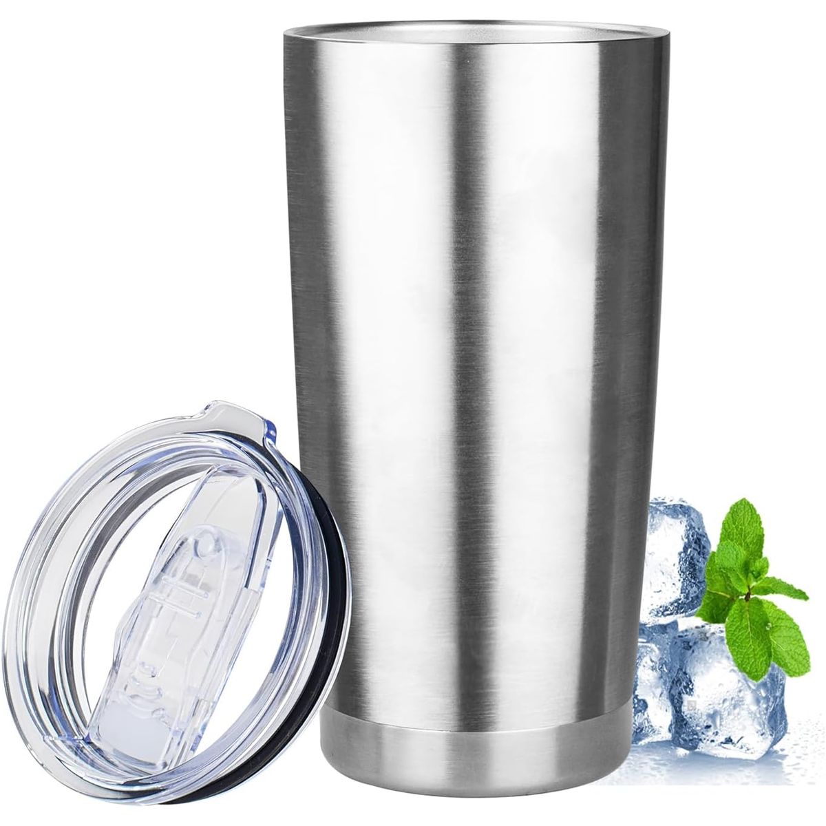 Stainless Steel Travel Coffee Tumbler  Silver