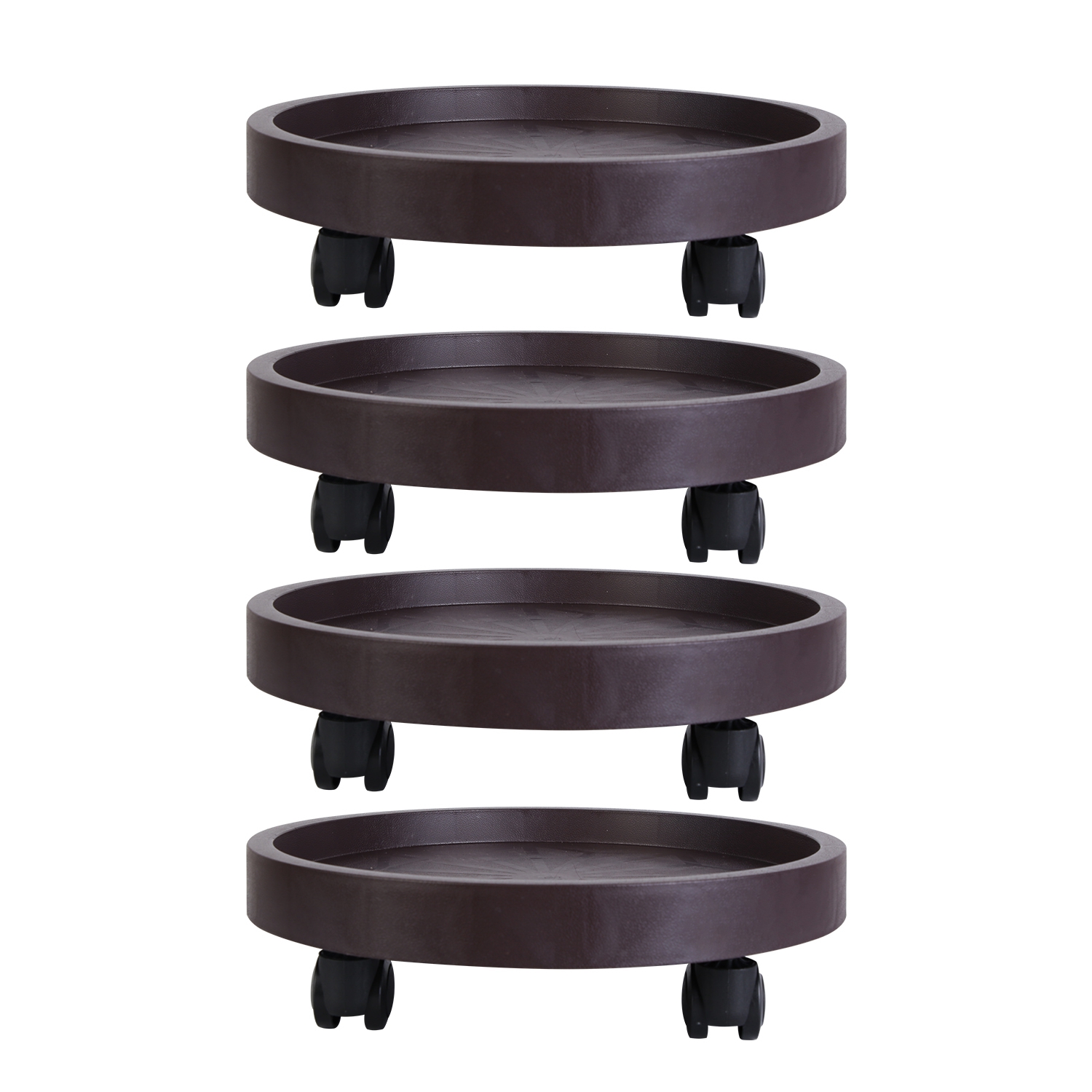 Plant Caddy with 360&deg; Swiveling Wheels (4-Pack) - 14IN