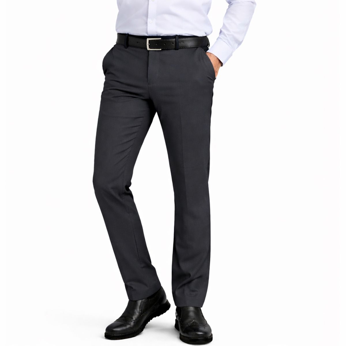Men’s Flex Stretch Slim Fit Dress Pants - J/MTOP-01 / DGY / 38