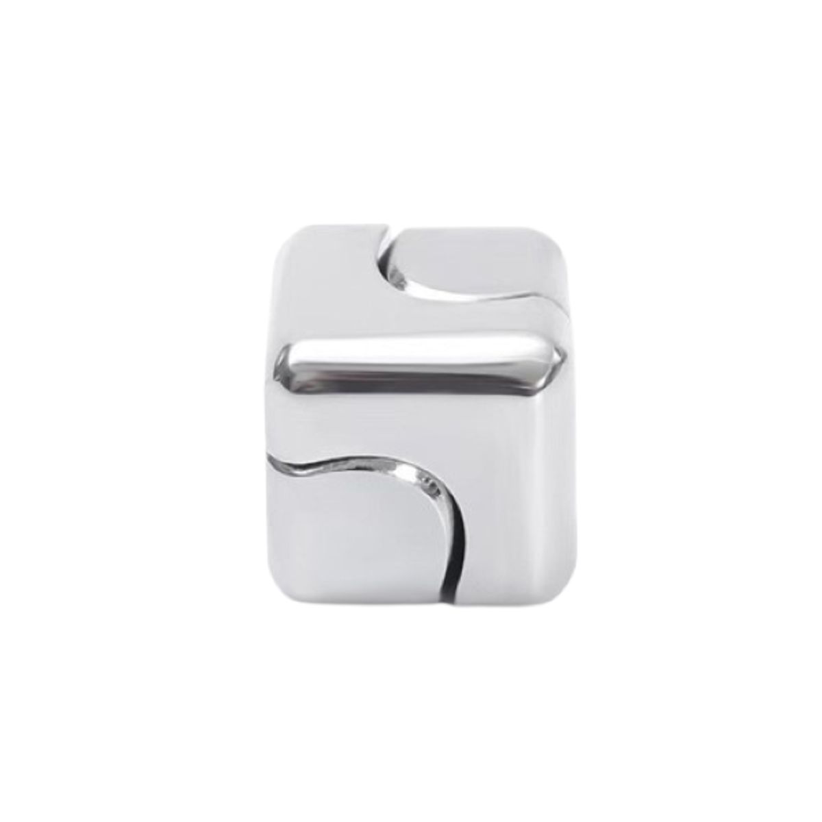 Premium Metal Cube Fidget Spinner - Silver