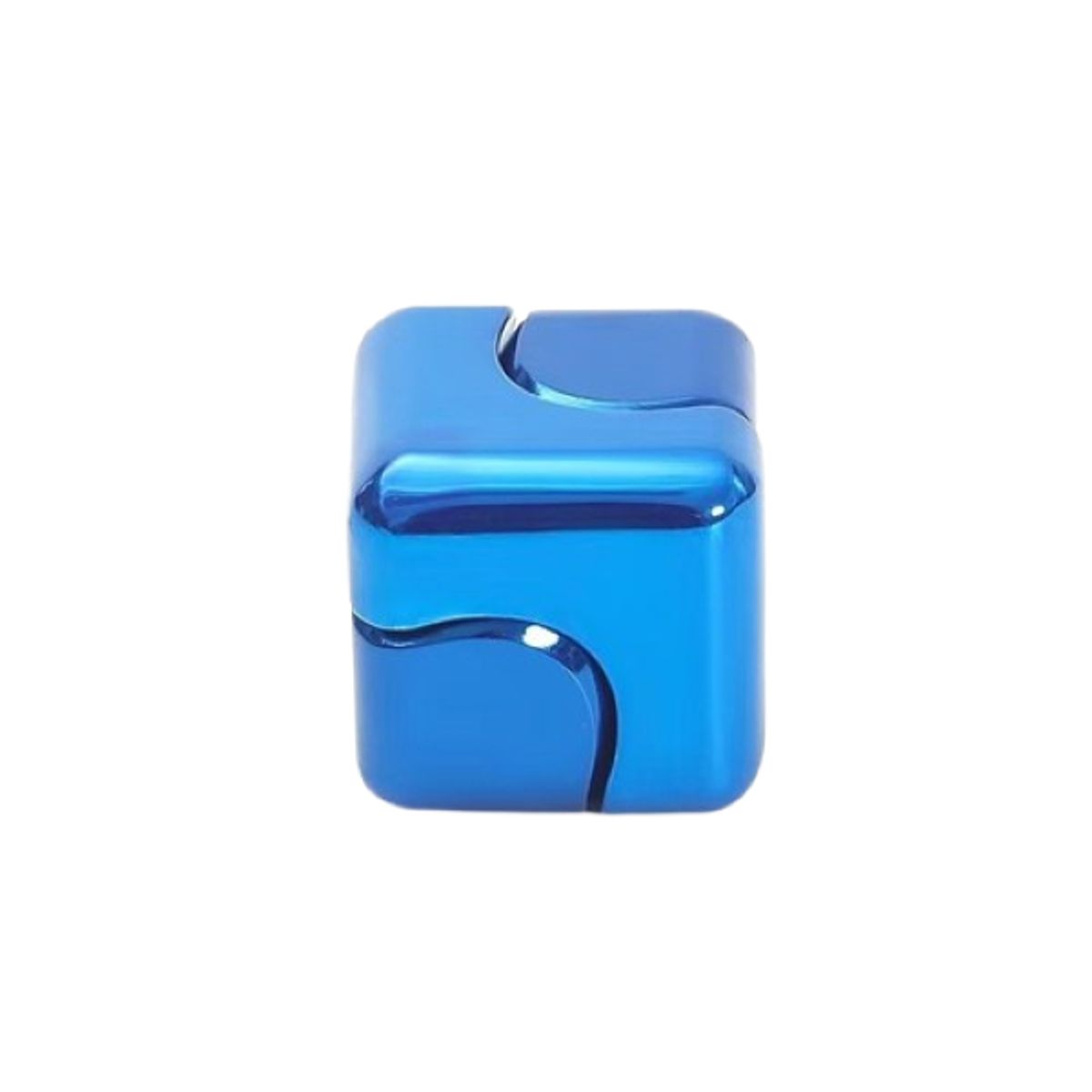 Premium Metal Cube Fidget Spinner - Blue