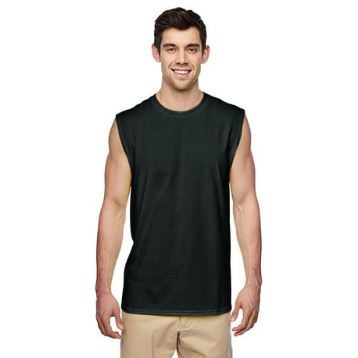 Jerzees 29SR Men's Sleeveless Shooter T-Shirt (Size Small) - Black