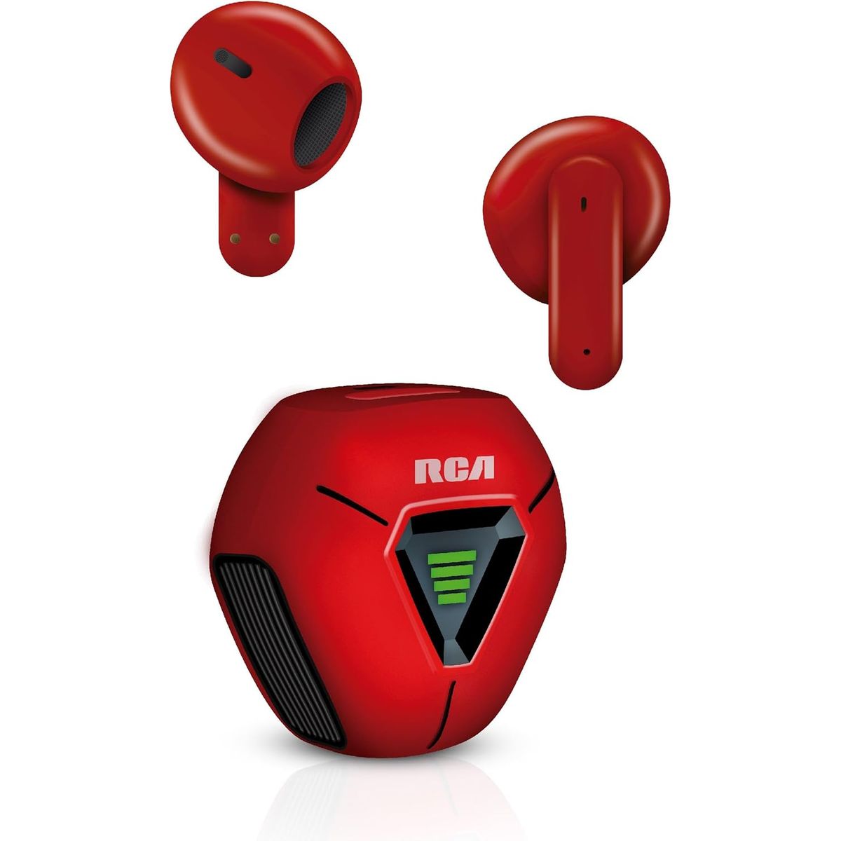 RCA Wave-78 True Wireless Earbuds - Red