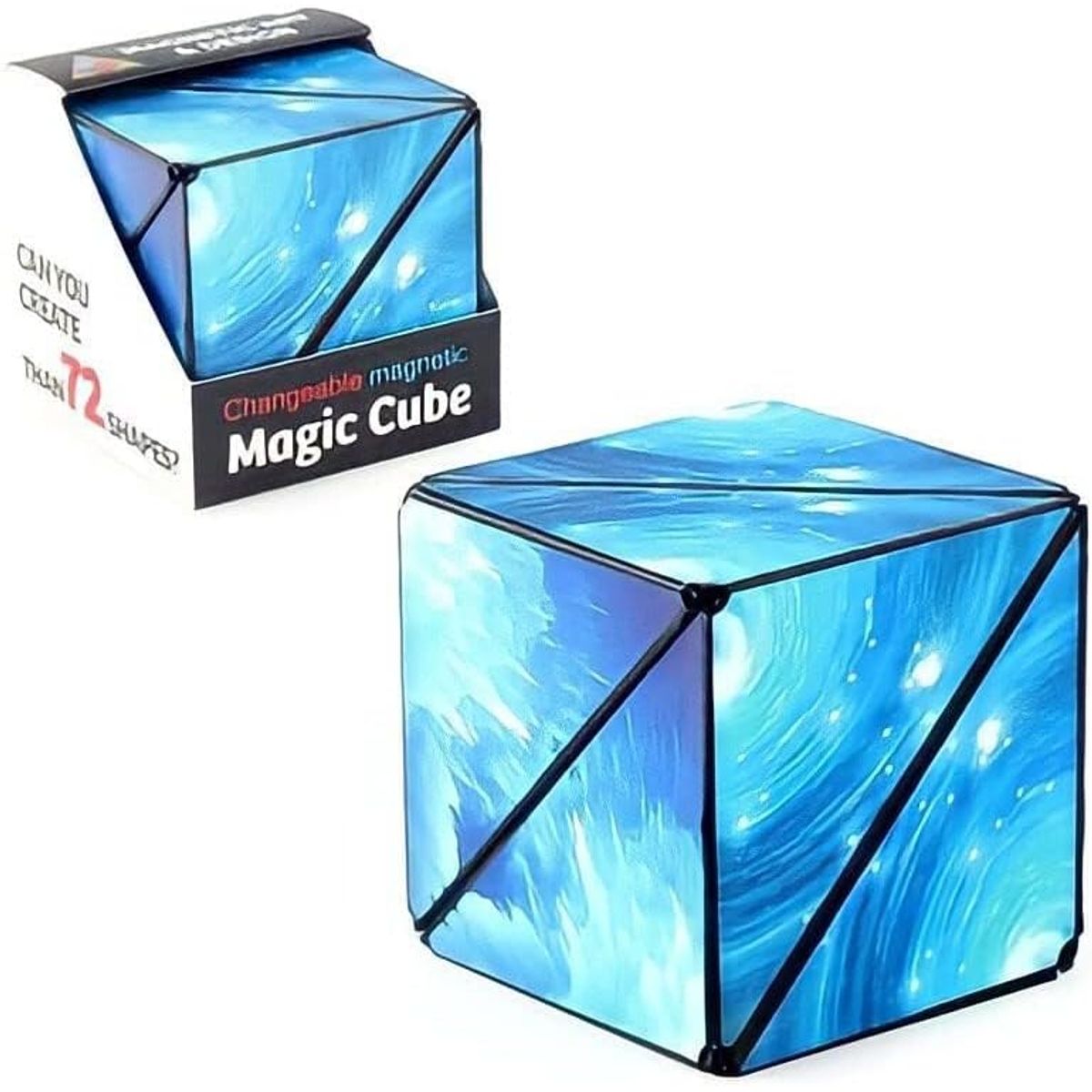 3D Infinity Magnetic Infinity Magic Cube  Starry Sky Blue